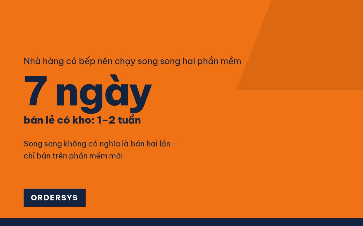 Chạy song song hai phần mềm bán hàng bao lâu, đối chiếu những gì?