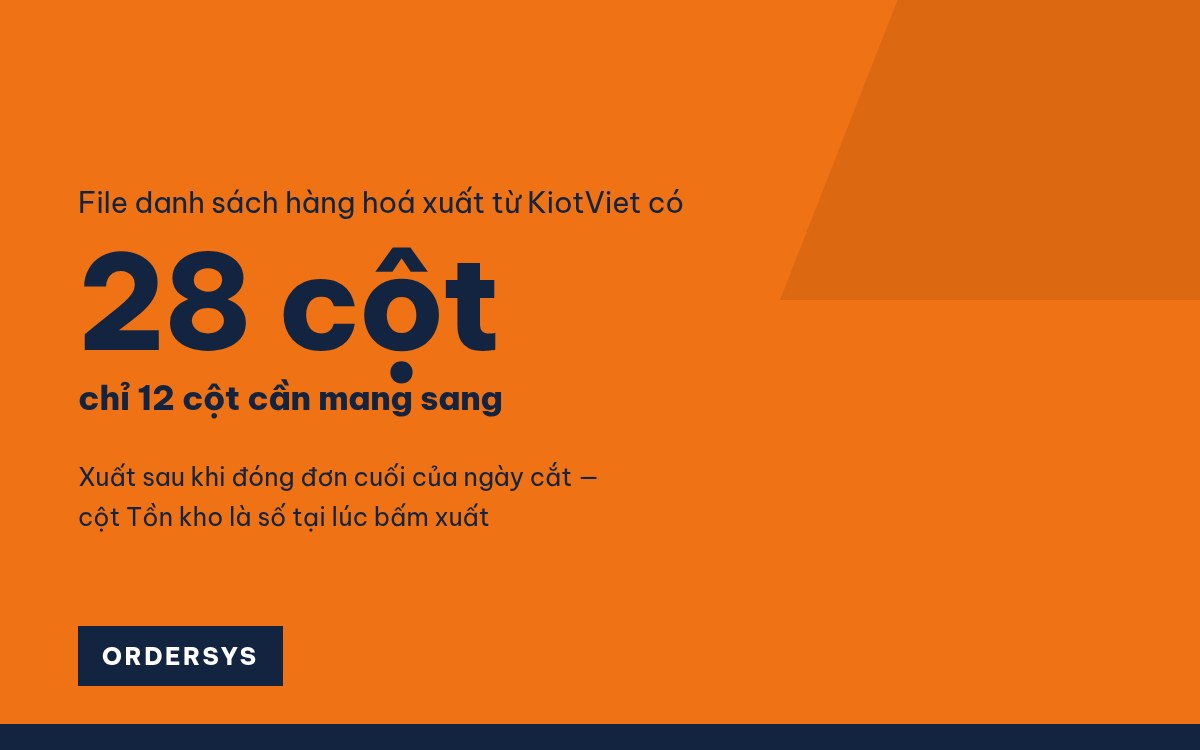 Chuyển từ KiotViet sang phần mềm khác: xuất những file nào?
