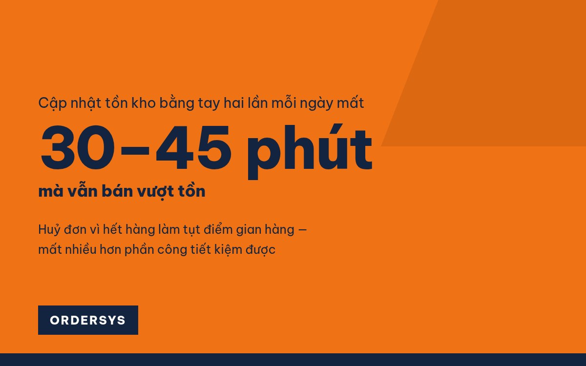 Đồng bộ tồn kho giữa cửa hàng và sàn thương mại điện tử