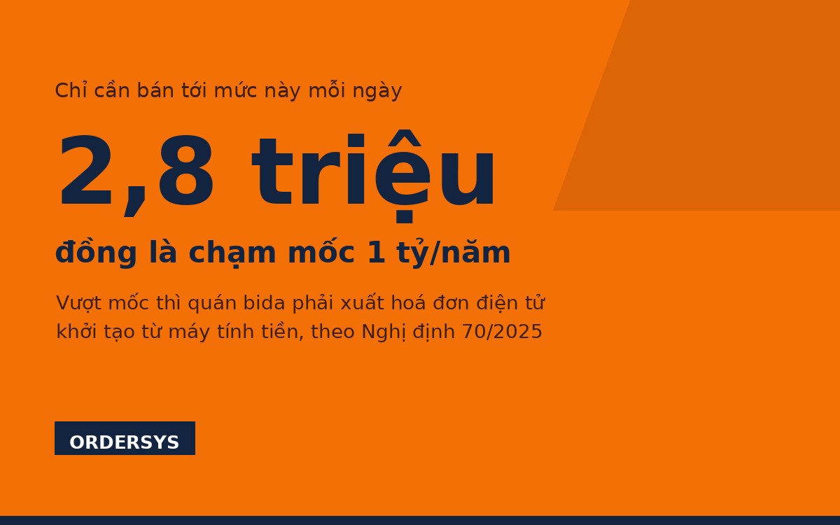 Quán bida có phải xuất hoá đơn điện tử không?