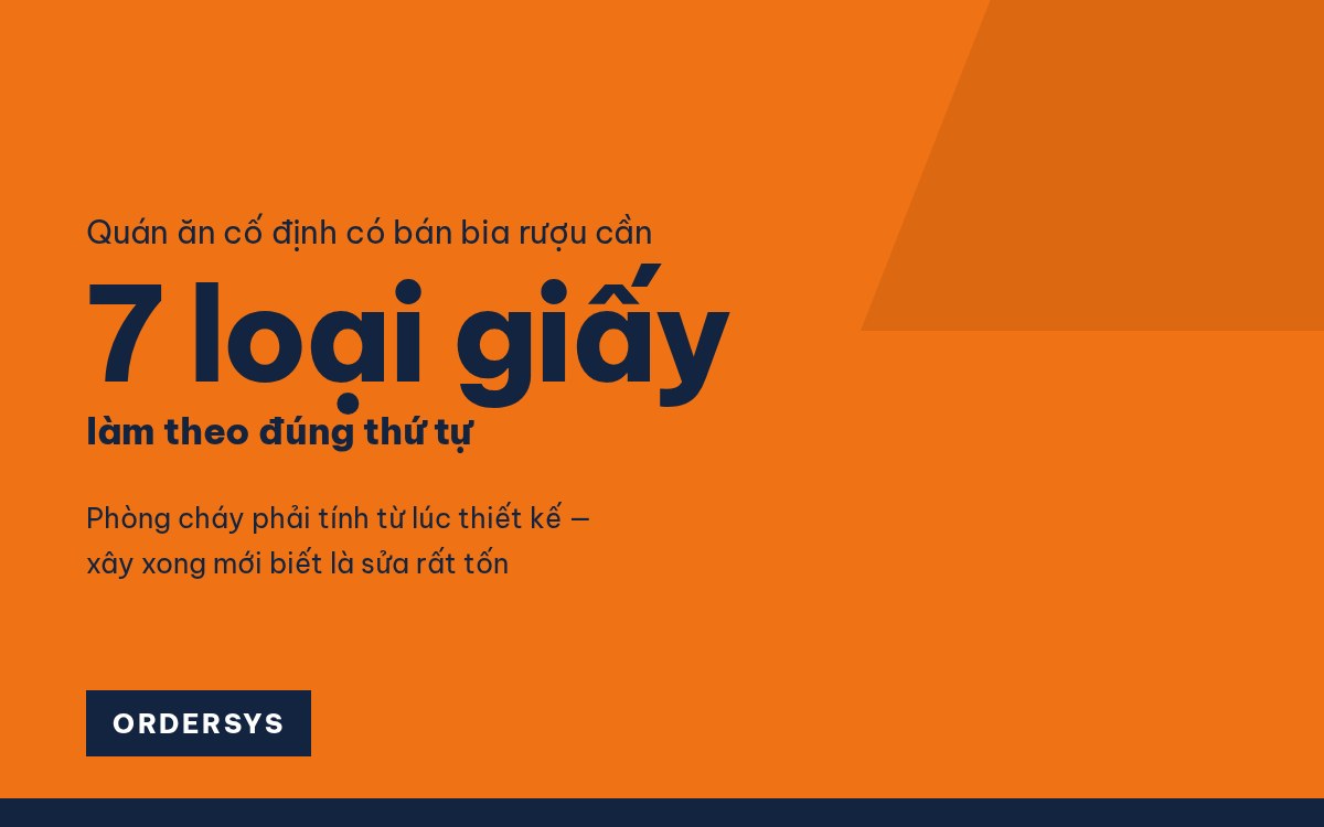Mở quán ăn cần giấy phép gì?