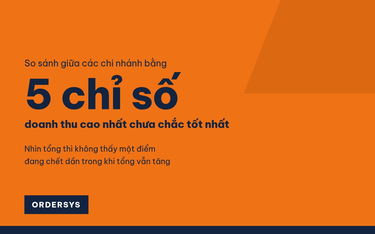 Quản lý chuỗi nhiều cửa hàng: xem số liệu nào?